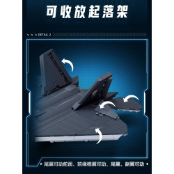 Sluban M38-B1613: Đồ Chơi Lắp Ráp Máy Bay Tiêm Kích F-22A-S (764 Chi Tiết) - Tỉ Lệ 1:44