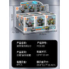 Hộp trưng bày Forange FC8199 mở nắp với sáu mô hình động cơ bên trong và bảng thông tin sản phẩm