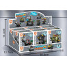 Hộp trưng bày Forange FC8199 dạng mở nắp, sáu hộp nhỏ xếp bên trong, in hình từng mẫu động cơ