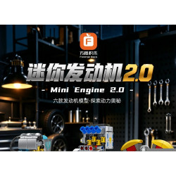 Banner giới thiệu Mini Engine 2.0 của Forange với ba mô hình động cơ phía dưới và tiêu đề nổi bật