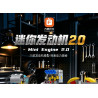 Banner giới thiệu Mini Engine 2.0 của Forange với ba mô hình động cơ phía dưới và tiêu đề nổi bật