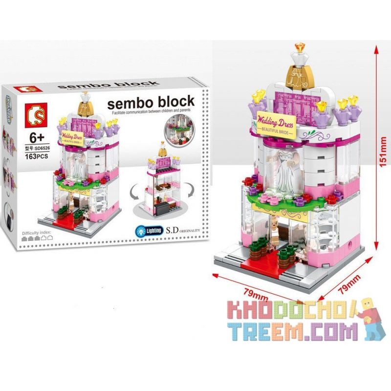 SEMBO WEKKI VIGGI SD6524 6524 SD6525 6525 SD6526 6526 SD6527 6527 non  CHẾ ĐỘ XEM PHỐ THU NHỎ DHL LOGISTICS EXPRESS CỬA HÀNG HONDA 4S ÁO CƯỚI RẠP XIẾC bộ đồ chơi xếp lắp ráp ghép mô hình Mini Modular SEMBO BLOCK DHL HONOA WEDDING DRESS CIRCUS TROUPE Đường Phố Thu Nhỏ 163 khối