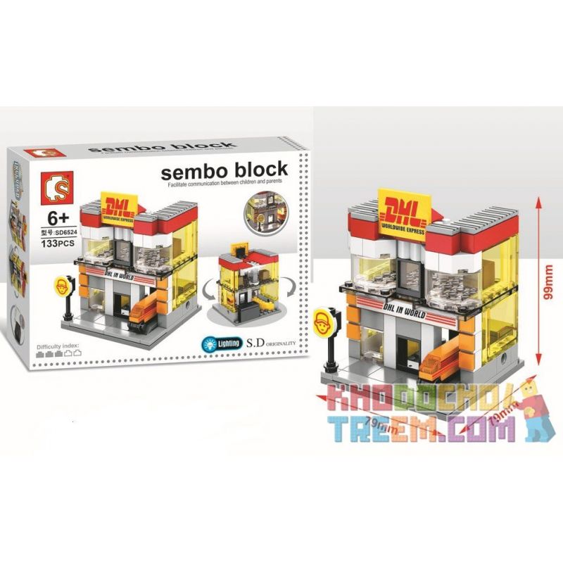 SEMBO WEKKI VIGGI SD6524 6524 SD6525 6525 SD6526 6526 SD6527 6527 non  CHẾ ĐỘ XEM PHỐ THU NHỎ DHL LOGISTICS EXPRESS CỬA HÀNG HONDA 4S ÁO CƯỚI RẠP XIẾC bộ đồ chơi xếp lắp ráp ghép mô hình Mini Modular SEMBO BLOCK DHL HONOA WEDDING DRESS CIRCUS TROUPE Đường Phố Thu Nhỏ 163 khối