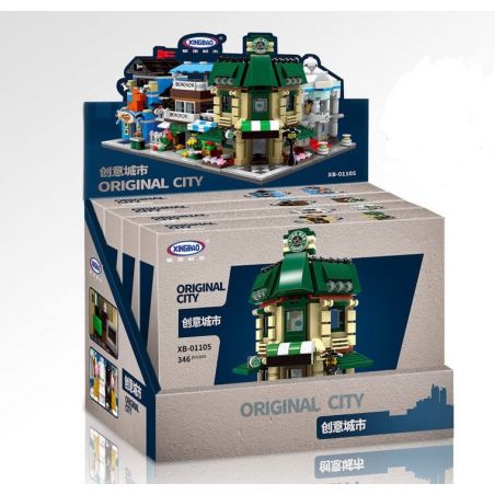 XINGBAO XB-01105 01105 XB01105 non  QUÁN CÀ PHÊ CỬA HÀNG ĐỒ CƯỚI HOA THÚ CẢNH bộ đồ chơi xếp lắp ráp ghép mô hình Mini Modular ORIGINAL CITY THE COFFEE SHOP WEDDING STORE FLOWER PET SET 4 1 Đường Phố Thu Nhỏ 1079 khối