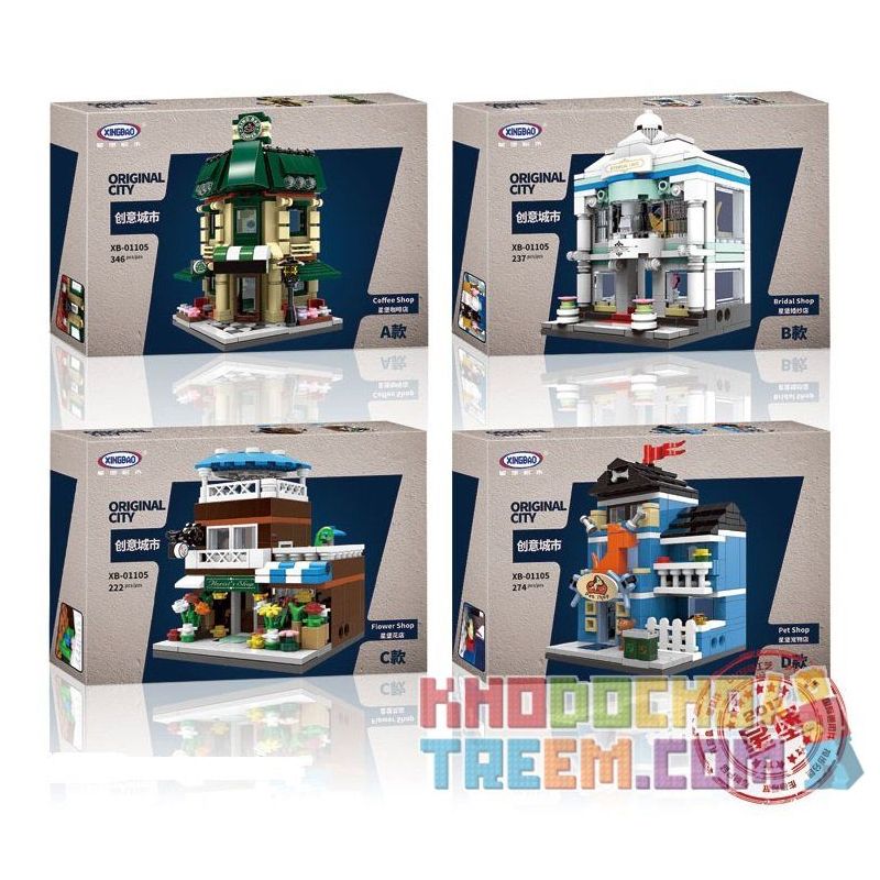 XINGBAO XB-01105 01105 XB01105 non  QUÁN CÀ PHÊ CỬA HÀNG ĐỒ CƯỚI HOA THÚ CẢNH bộ đồ chơi xếp lắp ráp ghép mô hình Mini Modular ORIGINAL CITY THE COFFEE SHOP WEDDING STORE FLOWER PET SET 4 1 Đường Phố Thu Nhỏ 1079 khối XINGBAO XB-01105 01105 XB01105 non  QUÁN CÀ PHÊ CỬA HÀNG ĐỒ CƯỚI HOA THÚ CẢNH bộ đồ chơi xếp lắp ráp ghép mô hình Mini Modular ORIGINAL CITY THE COFFEE SHOP WEDDING STORE FLOWER PET SET 4 1 Đường Phố Thu Nhỏ 1079 khối
