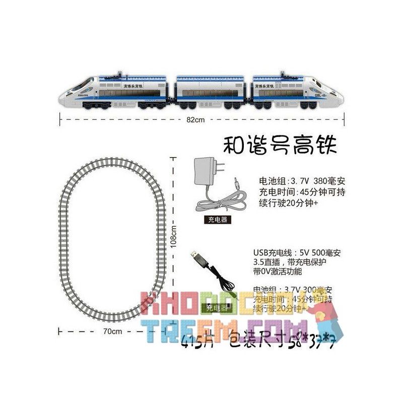 Kazi KY98104 98104 KY98227 98227 non  TÀU CAO TỐC ĐỘNG CƠ PIN bộ đồ chơi xếp lắp ráp ghép mô hình Trains Tàu Hỏa 415 khối