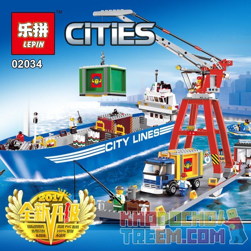 NOT Lego LEGO CITY HARBOUR 7994 180156 LEPIN 02034 xếp lắp ráp ghép mô ...