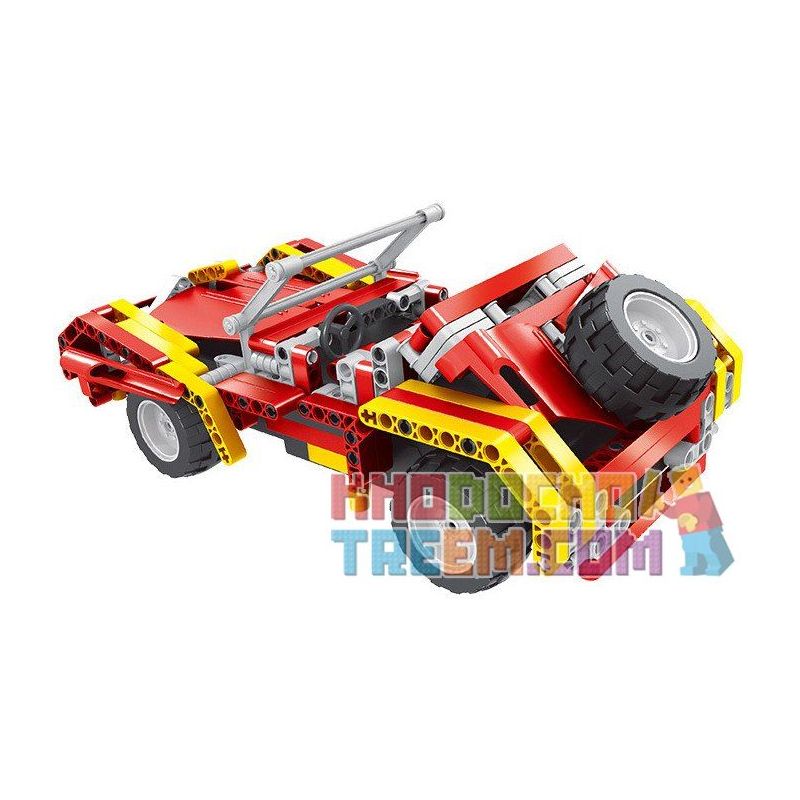 QIHUI 8002 non  XE ĐỊA HÌNH MÀU LỬA bộ đồ chơi xếp lắp ráp ghép mô hình  RAGING FIRE Kỹ Thuật Công Nghệ Cao Mô Hình Phương Tiện 472 khối