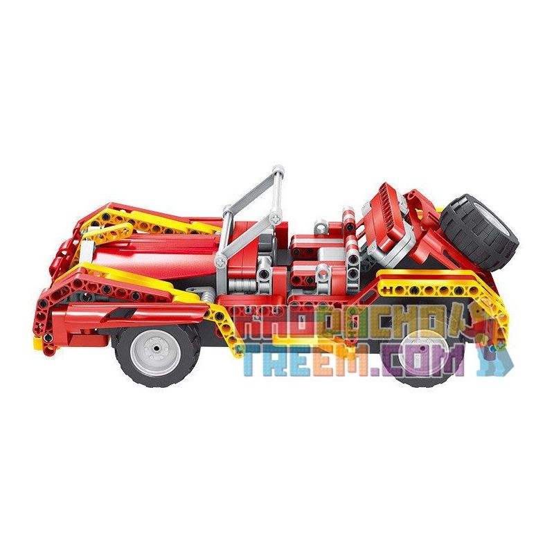 QIHUI 8002 non  XE ĐỊA HÌNH MÀU LỬA bộ đồ chơi xếp lắp ráp ghép mô hình  RAGING FIRE Kỹ Thuật Công Nghệ Cao Mô Hình Phương Tiện 472 khối