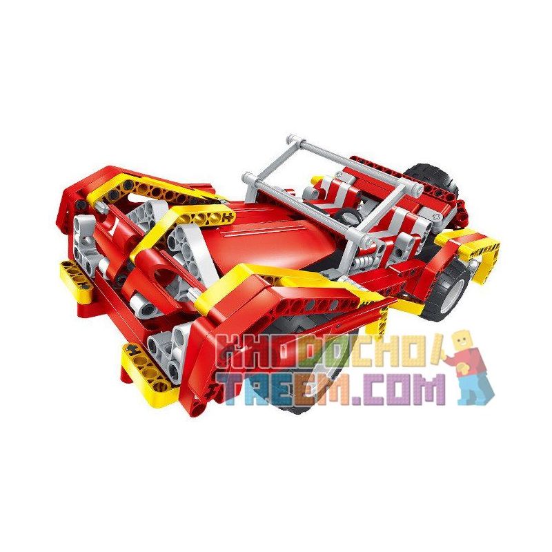 QIHUI 8002 non  XE ĐỊA HÌNH MÀU LỬA bộ đồ chơi xếp lắp ráp ghép mô hình  RAGING FIRE Kỹ Thuật Công Nghệ Cao Mô Hình Phương Tiện 472 khối