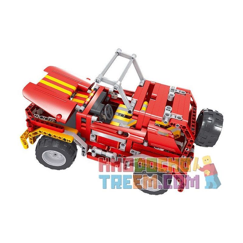 QIHUI 8002 non  XE ĐỊA HÌNH MÀU LỬA bộ đồ chơi xếp lắp ráp ghép mô hình  RAGING FIRE Kỹ Thuật Công Nghệ Cao Mô Hình Phương Tiện 472 khối