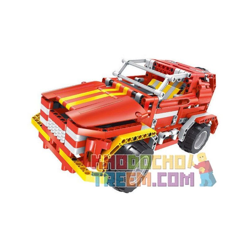 QIHUI 8002 non  XE ĐỊA HÌNH MÀU LỬA bộ đồ chơi xếp lắp ráp ghép mô hình  RAGING FIRE Kỹ Thuật Công Nghệ Cao Mô Hình Phương Tiện 472 khối