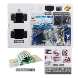 QIHUI 8005 non  XE ĐỊA HÌNH MÀU XANH BIỂN bộ đồ chơi xếp lắp ráp ghép mô hình  FLASH Kỹ Thuật Công Nghệ Cao Mô Hình Phương Tiện 445 khối