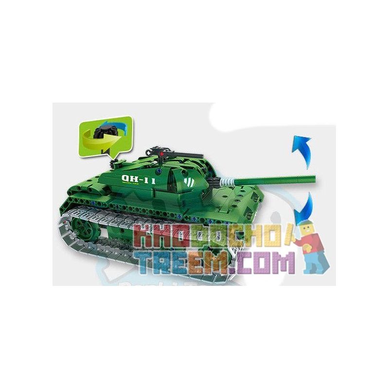 QIHUI 8011 non  XE TĂNG bộ đồ chơi xếp lắp ráp ghép mô hình  Kỹ Thuật Công Nghệ Cao Mô Hình Phương Tiện 454 khối