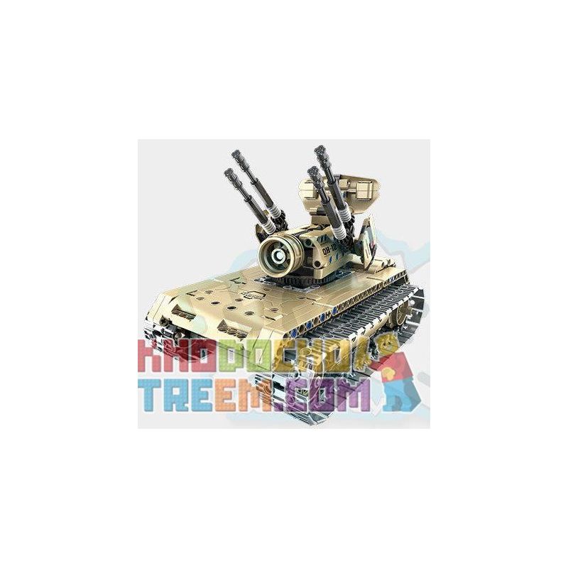 QIHUI 8012 non  XE TĂNG PHÒNG KHÔNG bộ đồ chơi xếp lắp ráp ghép mô hình  Kỹ Thuật Công Nghệ Cao Mô Hình Phương Tiện 457 khối