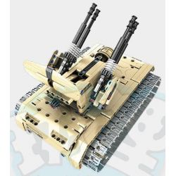 QIHUI 8012 non  XE TĂNG PHÒNG KHÔNG bộ đồ chơi xếp lắp ráp ghép mô hình  Kỹ Thuật Công Nghệ Cao Mô Hình Phương Tiện 457 khối