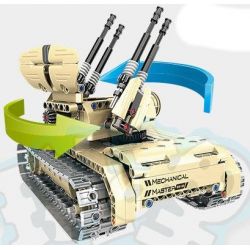 QIHUI 8012 non  XE TĂNG PHÒNG KHÔNG bộ đồ chơi xếp lắp ráp ghép mô hình  Kỹ Thuật Công Nghệ Cao Mô Hình Phương Tiện 457 khối