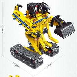 QIHUI 6801 TOP TOY 6801 non  MÁY XÚC BIẾN HÌNH ROBOT bộ đồ chơi xếp lắp ráp ghép mô hình  Kỹ Thuật Công Nghệ Cao Mô Hình Phương Tiện 342 khối