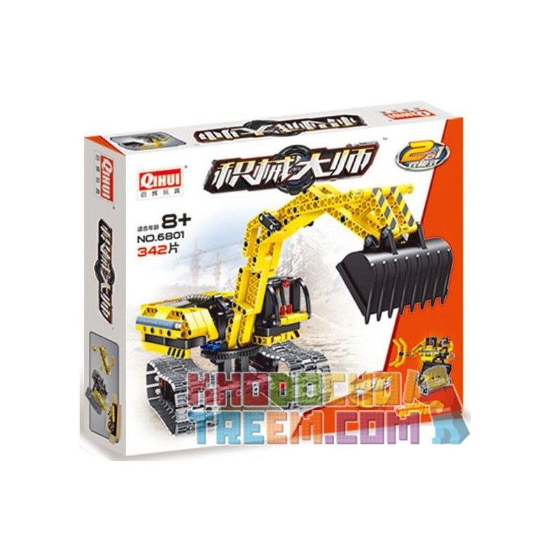 QIHUI 6801 TOP TOY 6801 non  MÁY XÚC BIẾN HÌNH ROBOT bộ đồ chơi xếp lắp ráp ghép mô hình  Kỹ Thuật Công Nghệ Cao Mô Hình Phương Tiện 342 khối