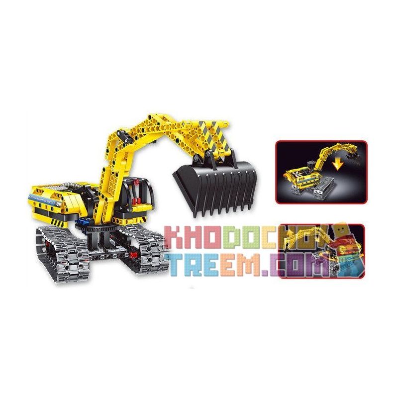 QIHUI 6801 TOP TOY 6801 non  MÁY XÚC BIẾN HÌNH ROBOT bộ đồ chơi xếp lắp ráp ghép mô hình  Kỹ Thuật Công Nghệ Cao Mô Hình Phương Tiện 342 khối