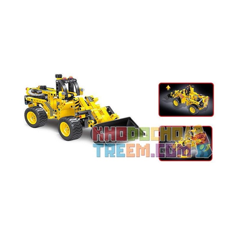 QIHUI 6803 non  XE ỦI VÀ PHÁO bộ đồ chơi xếp lắp ráp ghép mô hình  Kỹ Thuật Công Nghệ Cao Mô Hình Phương Tiện 261 khối