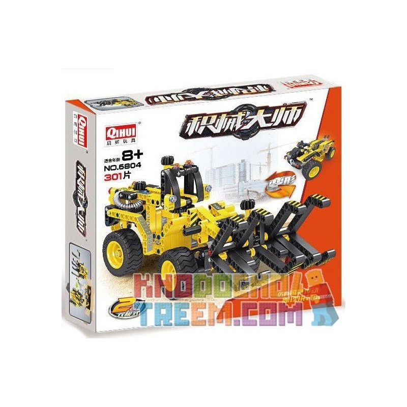 QIHUI 6804 non  MÁY KÉO VÀ GẶT bộ đồ chơi xếp lắp ráp ghép mô hình  Kỹ Thuật Công Nghệ Cao Mô Hình Phương Tiện 301 khối