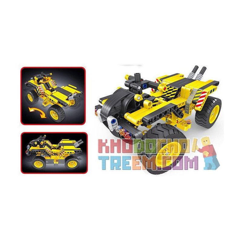 QIHUI 6804 non  MÁY KÉO VÀ GẶT bộ đồ chơi xếp lắp ráp ghép mô hình  Kỹ Thuật Công Nghệ Cao Mô Hình Phương Tiện 301 khối