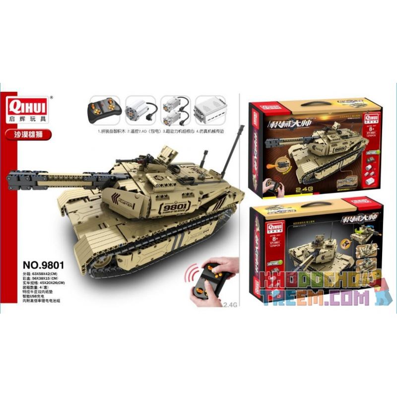 QIHUI 9801 non Lego XE TĂNG M1A2 bộ đồ chơi xếp lắp ráp ghép mô hình ...