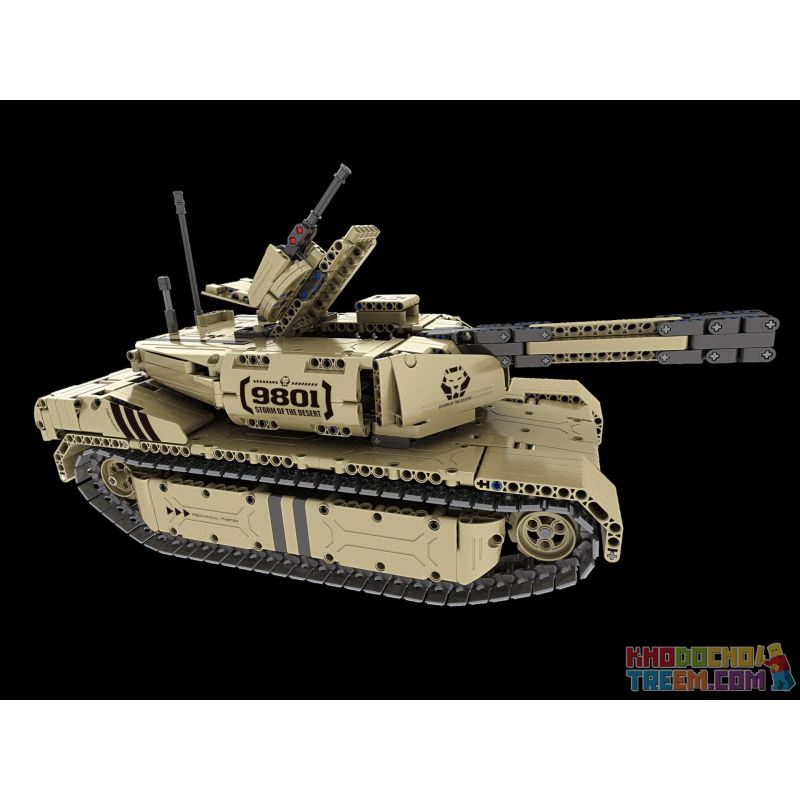 QIHUI 9801 non  XE TĂNG M1A2 bộ đồ chơi xếp lắp ráp ghép mô hình  Kỹ Thuật Công Nghệ Cao Mô Hình Phương Tiện 1276 khối