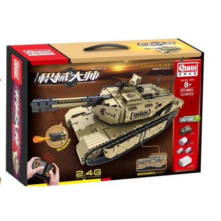 QIHUI 9801 non  XE TĂNG M1A2 bộ đồ chơi xếp lắp ráp ghép mô hình  Kỹ Thuật Công Nghệ Cao Mô Hình Phương Tiện 1276 khối