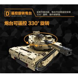 QIHUI 9801 non  XE TĂNG M1A2 bộ đồ chơi xếp lắp ráp ghép mô hình  Kỹ Thuật Công Nghệ Cao Mô Hình Phương Tiện 1276 khối