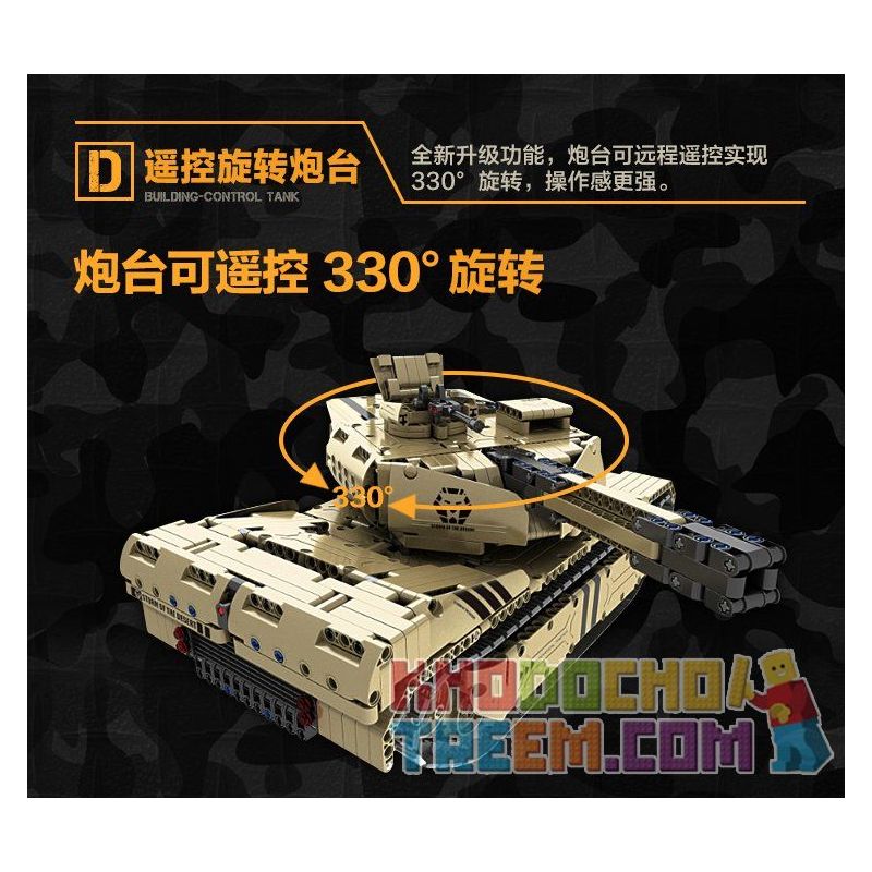 QIHUI 9801 non  XE TĂNG M1A2 bộ đồ chơi xếp lắp ráp ghép mô hình  Kỹ Thuật Công Nghệ Cao Mô Hình Phương Tiện 1276 khối