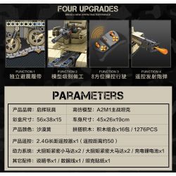 QIHUI 9801 non  XE TĂNG M1A2 bộ đồ chơi xếp lắp ráp ghép mô hình  Kỹ Thuật Công Nghệ Cao Mô Hình Phương Tiện 1276 khối