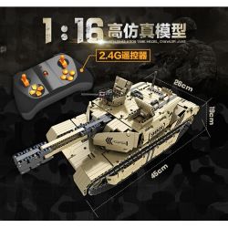 QIHUI 9801 non  XE TĂNG M1A2 bộ đồ chơi xếp lắp ráp ghép mô hình  Kỹ Thuật Công Nghệ Cao Mô Hình Phương Tiện 1276 khối