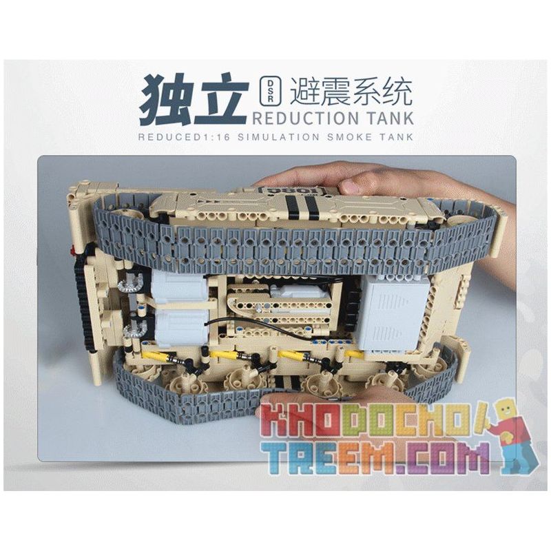 QIHUI 9801 non  XE TĂNG M1A2 bộ đồ chơi xếp lắp ráp ghép mô hình  Kỹ Thuật Công Nghệ Cao Mô Hình Phương Tiện 1276 khối