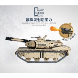 QIHUI 9801 non  XE TĂNG M1A2 bộ đồ chơi xếp lắp ráp ghép mô hình  Kỹ Thuật Công Nghệ Cao Mô Hình Phương Tiện 1276 khối