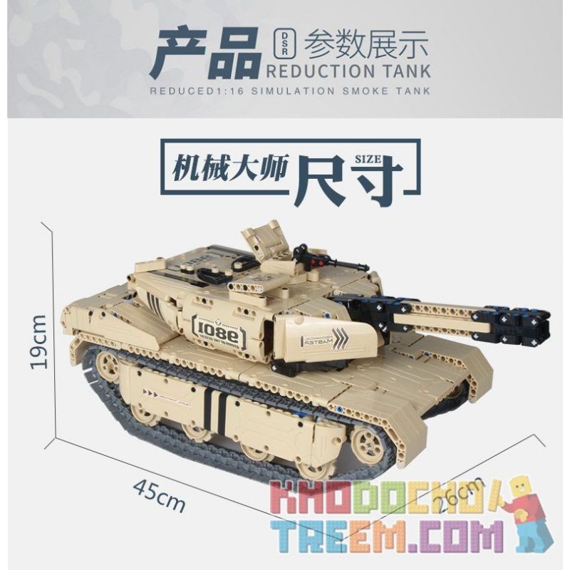 QIHUI 9801 non  XE TĂNG M1A2 bộ đồ chơi xếp lắp ráp ghép mô hình  Kỹ Thuật Công Nghệ Cao Mô Hình Phương Tiện 1276 khối