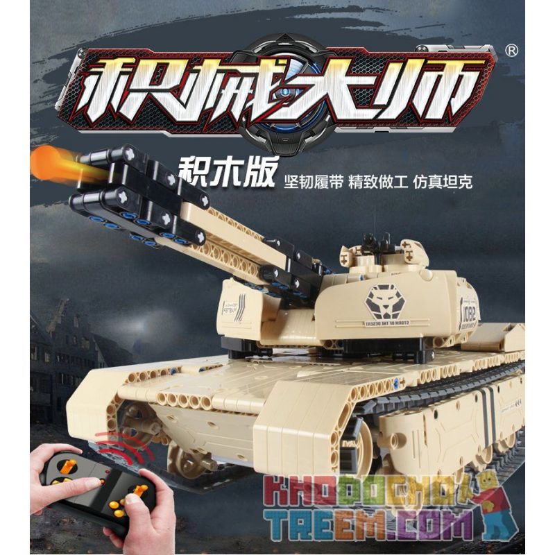 QIHUI 9801 non  XE TĂNG M1A2 bộ đồ chơi xếp lắp ráp ghép mô hình  Kỹ Thuật Công Nghệ Cao Mô Hình Phương Tiện 1276 khối