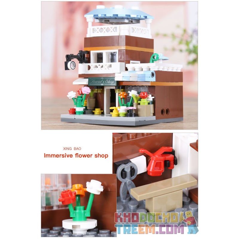 XINGBAO XB-01105 01105 XB01105 non  QUÁN CÀ PHÊ CỬA HÀNG ĐỒ CƯỚI HOA THÚ CẢNH bộ đồ chơi xếp lắp ráp ghép mô hình Mini Modular ORIGINAL CITY THE COFFEE SHOP WEDDING STORE FLOWER PET SET 4 1 Đường Phố Thu Nhỏ 1079 khối XINGBAO XB-01105 01105 XB01105 non  QUÁN CÀ PHÊ CỬA HÀNG ĐỒ CƯỚI HOA THÚ CẢNH bộ đồ chơi xếp lắp ráp ghép mô hình Mini Modular ORIGINAL CITY THE COFFEE SHOP WEDDING STORE FLOWER PET SET 4 1 Đường Phố Thu Nhỏ 1079 khối
