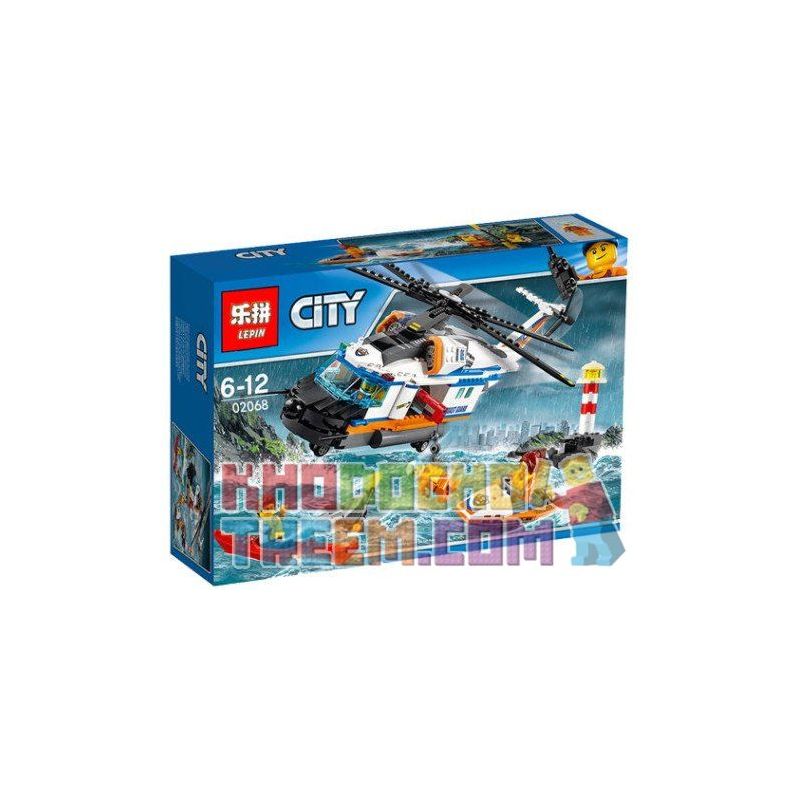 NOT Lego HEAVY-DUTY RESCUE HELICOPTER 60166 Bela Lari 10754 LELE 39053 LEPIN 02068 xếp lắp ráp ghép mô hình TRỰC THĂNG CỨU NẠN HỘ HẠNG NẶNG City Thành Phố 415 khối