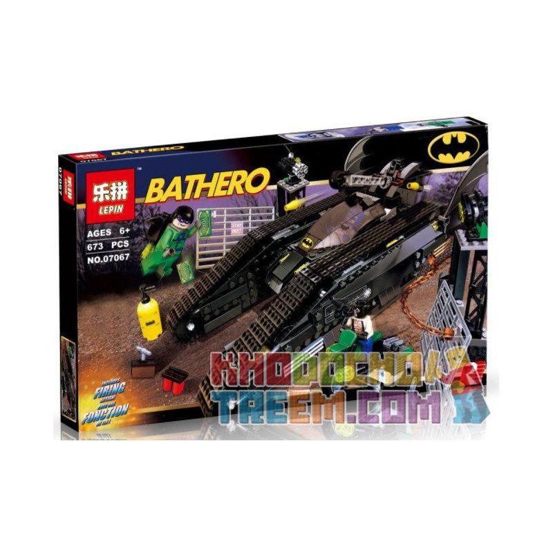 NOT Lego THE BAT-TANK RIDDLER AND BANE'S HIDEOUT 7787 JISI 7108 LEPIN 07067 xếp lắp ráp ghép mô hình XE TĂNG CỦA NGƯỜI DƠI BAT-TANK NƠI ẨN NÁU RIDDLER VÀ BANE The Lego Batman Movie Người Dơi Bảo Vệ Gotham 645 khối