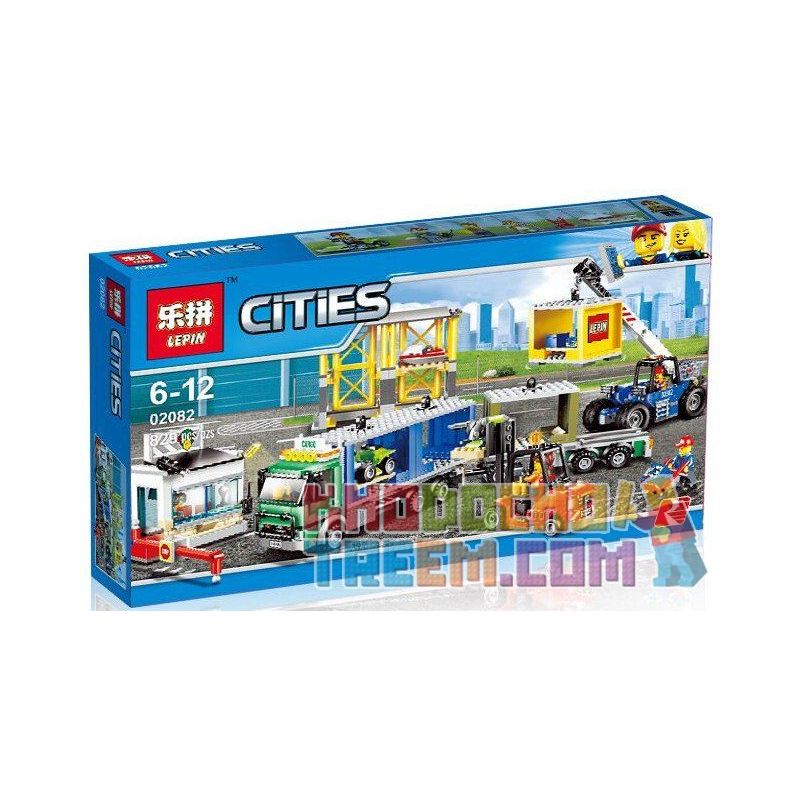 NOT Lego CARGO TERMINAL 60169 LEPIN 02082 xếp lắp ráp ghép mô hình TRẠM BỐC DỠ HÀNG HÓA NHÀ GA City Thành Phố 740 khối