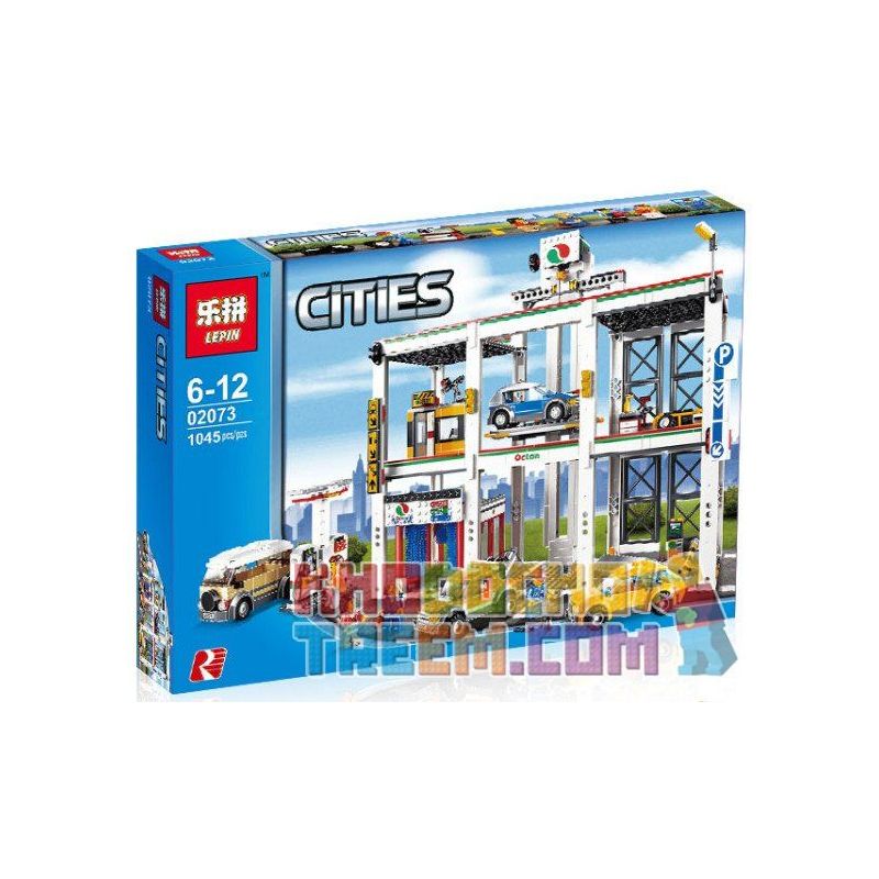 NOT Lego CITY GARAGE 4207 LEPIN 02073 xếp lắp ráp ghép mô hình GARA ĐỂ XE CÔNG CỘNG NHÀ THÀNH PHỐ 933 khối