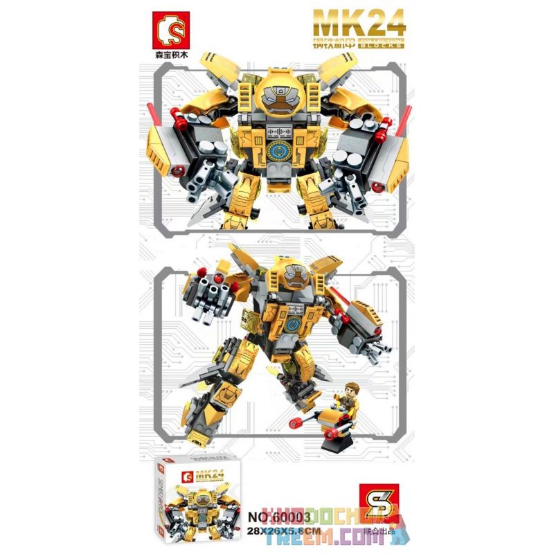 SEMBO 60003 non  NGƯỜI SẮT MK24 bộ đồ chơi xếp lắp ráp ghép mô hình Super Heroes 钢铁机甲 Siêu Nhân Anh Hùng