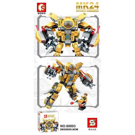 SEMBO 60003 non  NGƯỜI SẮT MK24 bộ đồ chơi xếp lắp ráp ghép mô hình Super Heroes 钢铁机甲 Siêu Nhân Anh Hùng
