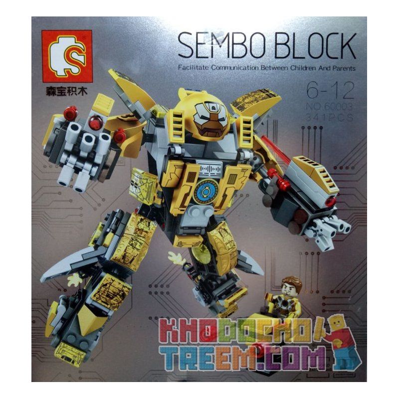 SEMBO 60003 non  NGƯỜI SẮT MK24 bộ đồ chơi xếp lắp ráp ghép mô hình Super Heroes 钢铁机甲 Siêu Nhân Anh Hùng