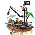 Enlighten 306 Qman 306 non Lego TÀU THÁO DỠ DOCK bộ đồ chơi xếp lắp ráp ghép mô hình Pirates Of The Caribbean CORSAIR SCRAP DOCK Cướp Biển Vùng Caribe 178 khối