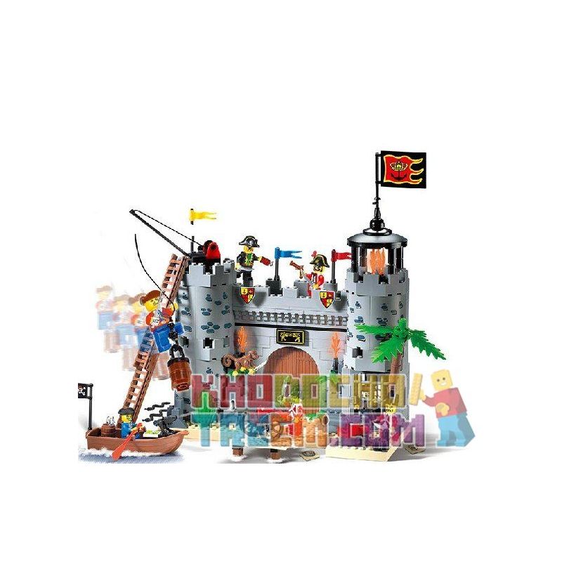 Enlighten 310 Qman 310 non  BẢO VỆ THÀNH TRÌ bộ đồ chơi xếp lắp ráp ghép mô hình Pirates Of The Caribbean CORSAIR ROB BARRACK Cướp Biển Vùng Caribe 366 khối