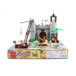 Enlighten 310 Qman 310 non  BẢO VỆ THÀNH TRÌ bộ đồ chơi xếp lắp ráp ghép mô hình Pirates Of The Caribbean CORSAIR ROB BARRACK Cướp Biển Vùng Caribe 366 khối