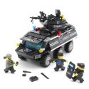 GUDI 9412 Xếp hình kiểu Lego MILITARY ARMY SWAT Armored Vehicles New Riot Police Armored Car Xe Bọc Thép Của đội đăc Nhiệm Swat 349 khối